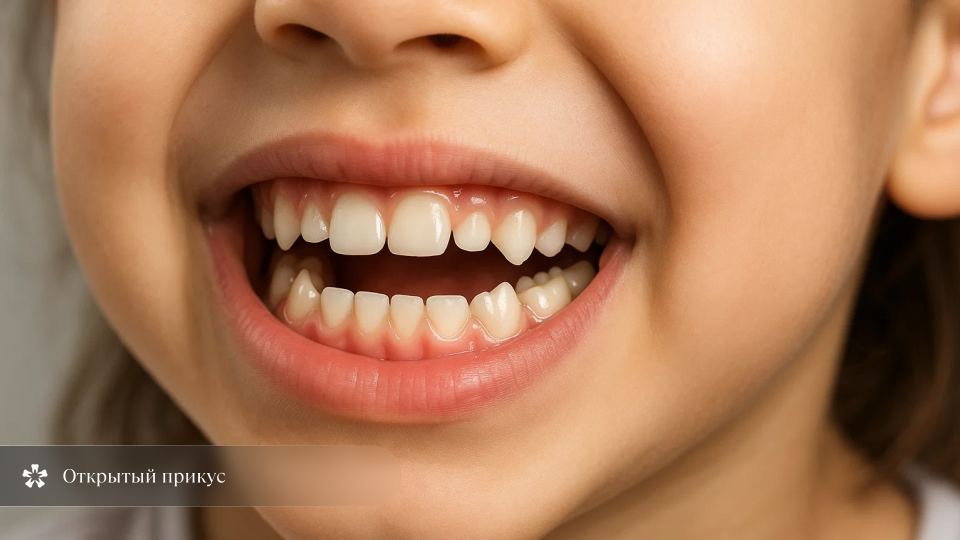 Открытый прикус у ребенка — фото примера неправильного смыкания зубов